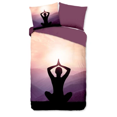 Afbeelding van Pure Dekbedovertrek &quot;yoga / buddha&quot; Paars (140x200/220 cm) Microfiber