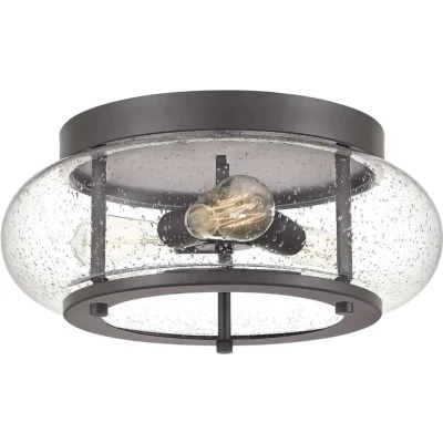 Afbeelding van Quoizel LED Plafondlamp Trilogy 3X E27 Max 60W Dimbaar Old Bronze