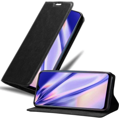 Afbeelding van Cadorabo Hoesje geschikt voor Oppo R17 NEO in ZWARTE NACHT Beschermhoes met magnetische sluiting, standfunctie en kaartvakje Book Case Cover Etui