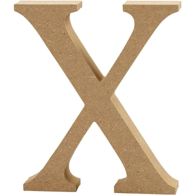 Afbeelding van Letter X h: 8 cm dikte 1 5 MDF 1stuk