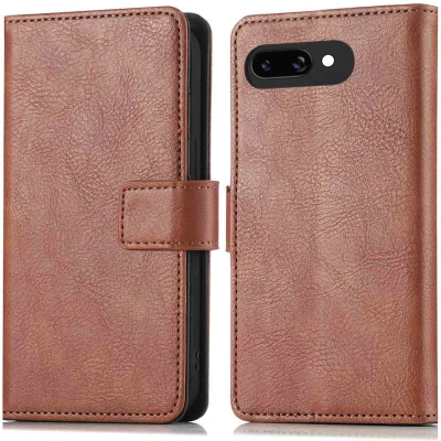 Afbeelding van imoshion Hoesje Geschikt voor Google Pixel 9a Luxe Bookcase Bruin