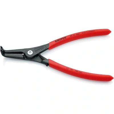 Image de KNIPEX 49 41 A31 pince à circlips de précision pour bagues extérieures d&#039;arbres avec revêtement plastique antidérapant gris atra