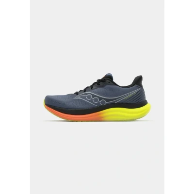 Afbeelding van Saucony Triumph 23 Trail hardloopschoenen, Heren, Maat: 40, Shadow/vizi Textiel/ synthetisch