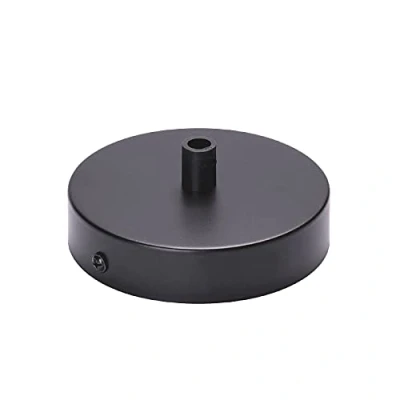 Afbeelding van Luifeldeksel (Ø 100 mm) hoogte 24 mm plafondluifel om op te hangen, metaal, zwart
