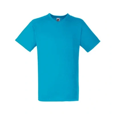 Afbeelding van Fruit of the Loom T shirt voor heren, Blauwe Azure