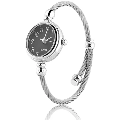 Afbeelding van YUYTE Analoog kwartshorloge voor dames met ronde armband van legering, #03, Klassiek
