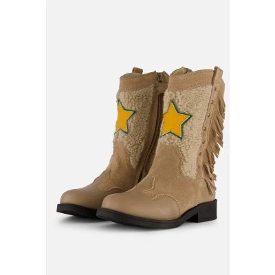 Afbeelding van Shoesme Cowboylaarzen taupe Leer Dames Maat 34