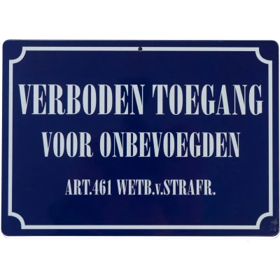 Afbeelding van Red Horse Waarschuwingsbord Verboden Toegang