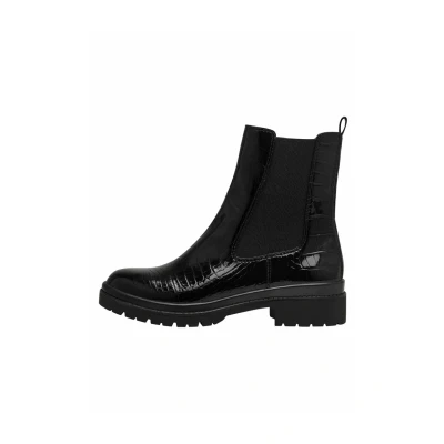 Afbeelding van Tamaris MIT Touchit Korte laarzen, Dames, Maat: 39, Black croco Imitatieleer/ textiel