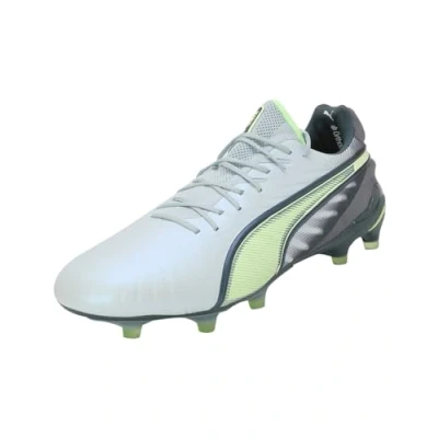 Afbeelding van Puma KING Ultimate FG/AG Voetbalschoenen met kunststof noppen, Heren, Maat: 42, Frosted dew/fizzy apple/gray skies Kunststof/ textiel