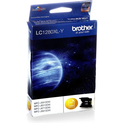Afbeelding van Brother LC 1280XLY Inktcartridge Geel Hoge capaciteit