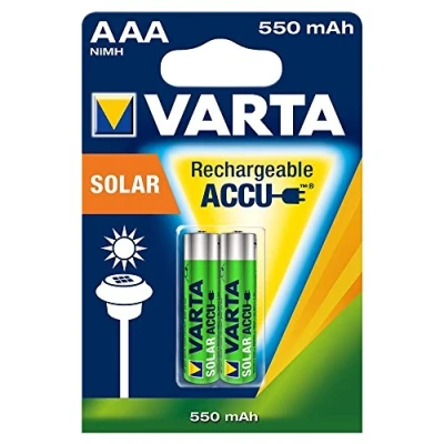 Afbeelding van Varta Oplaadbare batterij solar power accu aaa / hr03 ni mh 550mah bls 2 56733101402