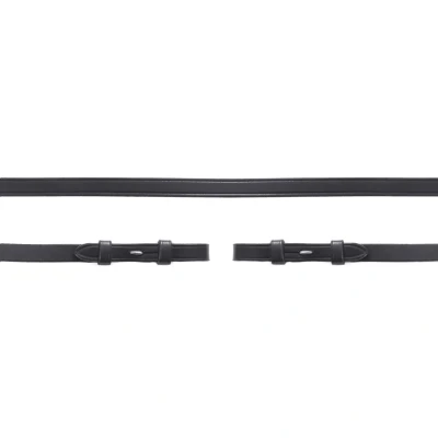 Image de Schockemöhle Rênes de Filet Cuir Noir/Argent XFull