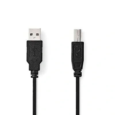 Afbeelding van Nedis Ccgl60100Bk20 Usb Kabel 2.0 A Male B 10 W 480 Mbps Vernikkeld 2.00 M Rond Pvc
