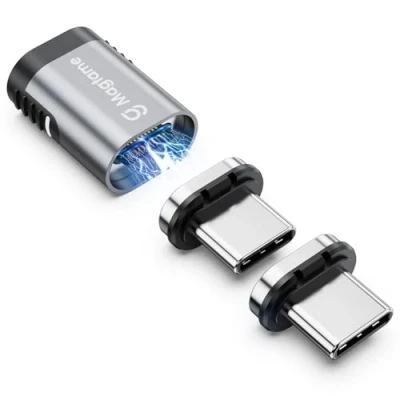 Afbeelding van Magtame 240w 40gbps magnetische USB C adapter, 1 type directe adapter met 2 bits, 24 pins 4K 60HZ snellaadgegevensoverdracht voor 3/4 draagbare tablets MacOS Pro