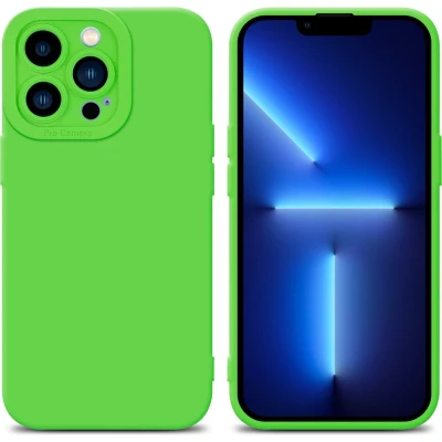 Afbeelding van Cadorabo Hoesje geschikt voor Apple iPhone 13 PRO in Fluid GROEN Beschermhoes gemaakt van flexibel TPU silicone Cover Case