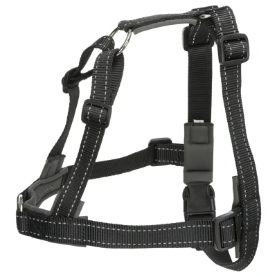 Afbeelding van Trixie Hondentuig Trainingstuig Lead&#039;n&#039;walk Soft Zwart 65 105 X 2,5 CM