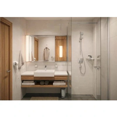 Afbeelding van Hansgrohe FixFit muuraansluitbocht Square met terugslagklep