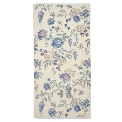 Afbeelding van Pip Studio Badlaken Secret Garden White Blue 70x140