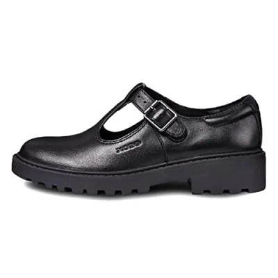 Afbeelding van Geox JR Casey Ballerina&#039;s met enkelbandjes voor kinderen, Maat: 37, Black Leer