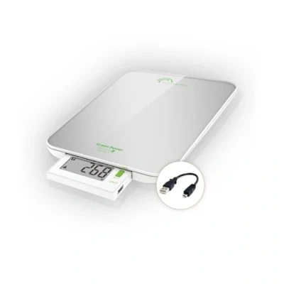 Afbeelding van LITTLE BALANCE 8183 Slide 6 Silver, keukenweegschaal zonder batterij, oplaadbaar, USB, kg, zilver