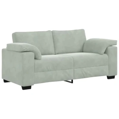 Afbeelding van vidaXL Loveseat bank 140 cm fluweel lichtgrijs