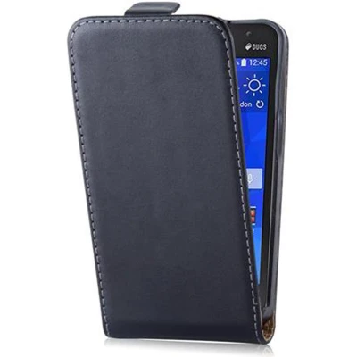 Afbeelding van Cadorabo Hoesje geschikt voor Samsung Galaxy CORE 2 in KAVIAAR ZWART Beschermhoes Case Cover flip design, gemaakt van glad kunstleder