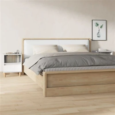 Afbeelding van vidaXL Nachtkastjes 2 st 40x35x50 cm hoogglans wit