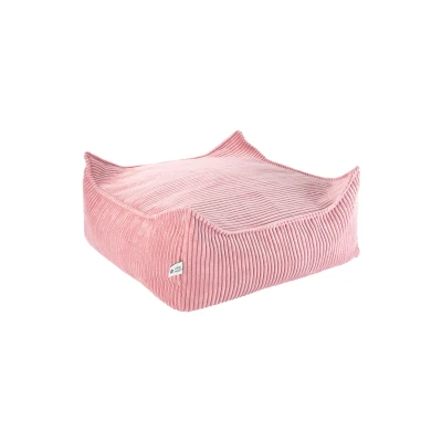 Afbeelding van Wigiwama Corduroy Square Ottoman / Poef 80x70x50cm Pink Mousse