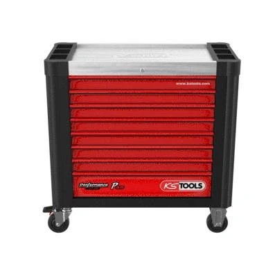 Afbeelding van KS Tools 8733008 Werkplaatswagen Plaatstaal Kleur (specifiek): Zwart, Rood