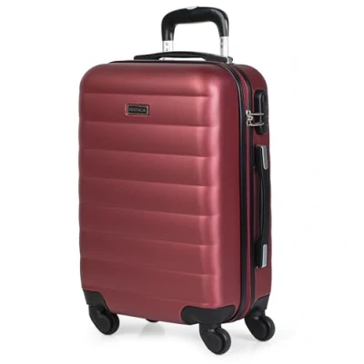 Afbeelding van ITACA Reiskoffer met 4 wielen, trolley 55/65/75 cm en lichte, rekbare ABS tas. 3 kleine, middelgrote 71200, Bordeaux