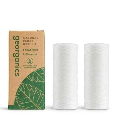Afbeelding van Georganics Flosdraad navulling Spearmint Composteerbaar Veganistisch Plasticvrij