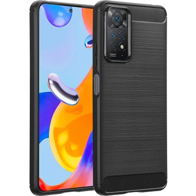 Afbeelding van imoshion Hoesje Geschikt voor Xiaomi Redmi Note 11 Pro Siliconen Brushed Backcover Zwart