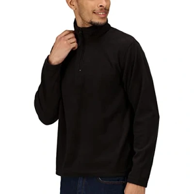 Afbeelding van Zwarte dunne fleece trui met halve rits merk Regatta maat XL