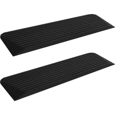 Afbeelding van vidaXL Drempelhulpen 2 st 110x32x3,8 cm rubber