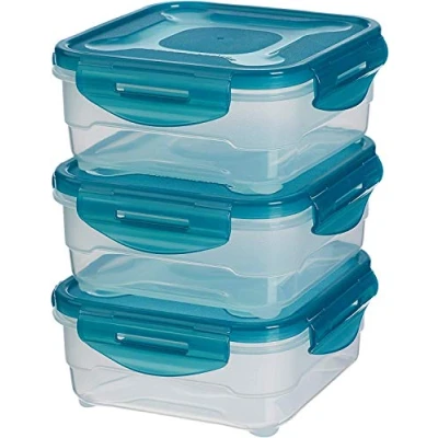 Afbeelding van Amazon Basics set van 3, 3 x 0,8 liter vershouddozen luchtdicht