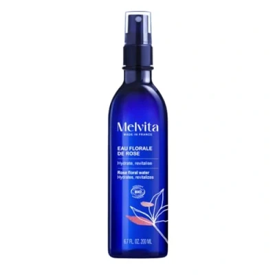 Image de Melvita Eau Florale de Rose Visage Tonique Hydratant et Rafraîchissant pour Compléter le Démaquillage Flacon Pompe 200 ml