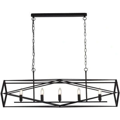 Afbeelding van Searchlight Chassis Luster 86 X 26 90 Cm Mat Zwart
