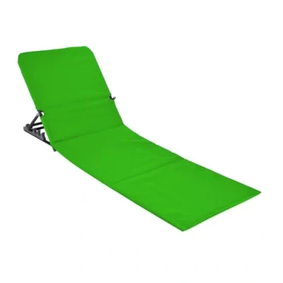 Afbeelding van Spetebo opvouwbare strandmat met verstelbare rugleuning, zwart, slaapmat draagriem, ligstoel voor tuin, camping, picknick, reizen, vakantie