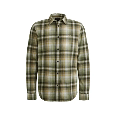 Afbeelding van PME Legend MIT Karomuster Overhemd, Heren, Maat: Large, Olive night