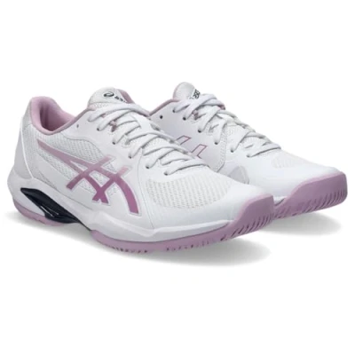 Afbeelding van Asics Solution Swift FF 2 Tennisschoenen voor alle ondergronden, Dames, Maat: 40.5, White/ube Textiel/ synthetisch