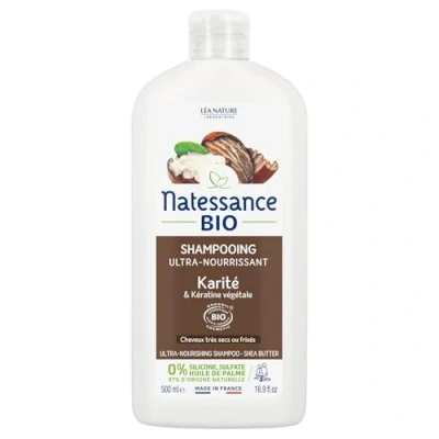 Afbeelding van Natessance Ultra Voedende Biologische Sheaboter en Plantaardige Keratine Shampoo 500 ml