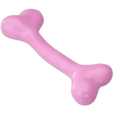 Afbeelding van Ebi Speelgoed Voor Dieren Hond Rubber Been Met Aarbeien Smaak S 14,75cm Roze 1st