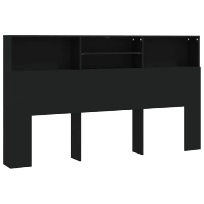 Afbeelding van vidaXL Hoofdbordkast, zwart, 180 x 19 103,5 cm