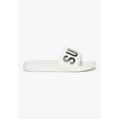 Afbeelding van Superdry CORE Badslippers, Heren, Maat: 40, Optic black Rubber/ textiel