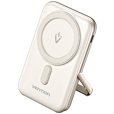 Afbeelding van Vention Magnetische Powerbank FHNW0 20W, 10000 mAh (wit) (10000 mAh, 20 W), Powerbank, Wit