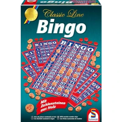 Afbeelding van Schmidt Bingo (spel): met cijferstenen van hout