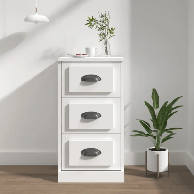 Afbeelding van Dressoir 36x35,5x67,5 cm bewerkt hout wit
