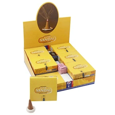 Afbeelding van Satya Nag Champa Sandal, 12 verpakkingen wierookkegels