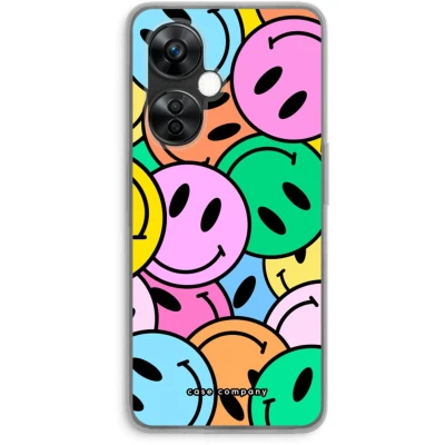 Afbeelding van Case Company® hoesje geschikt voor OnePlus Nord CE 3 Lite Smiley N1 Soft Cover Telefoonhoesje Bescherming aan alle Kanten en Schermrand